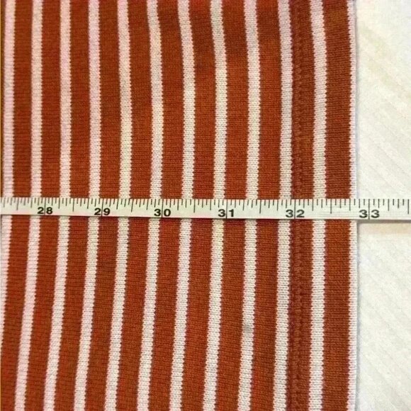Fossil Womens Sz Medium Addison Burnt Orange Stripe Knit Dress Cosplay Y2K Flaw - Picture 9 of 12